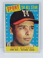 1959 Topps Sport Magazine Eddie Mathews