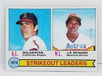 1979 Topps Strikeout Leaders Nolan Ryan, Richard
