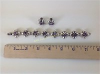 Mexican Silver Bracelet & Earrings