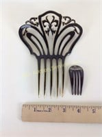 2 Vintage Celluloid Combs