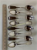 8 George A Hoyt Coin Silver Spoons