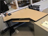 Metal & Wooden Corner Computer Desk.