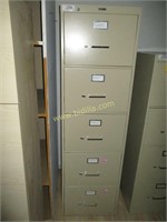 Metal file Cabinet, 5 Drawer Legal.