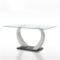 America Genaveve Tempered Glass Top Dining Table