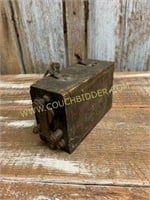 Antique Wood Box Battery Ignition Coil / Branded