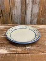 Blue and Cream Pottery Round Platter