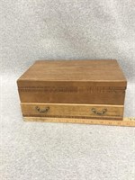 Wooden Jewelry Box with Contents