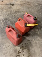 3 MEDIUM SIZE GAS CANS