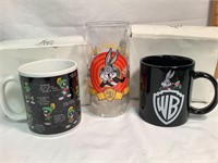 Bugs Bunny Marvin Martian Warner Bros glass lot