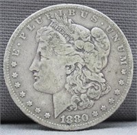 1880-O Morgan Silver Dollar.