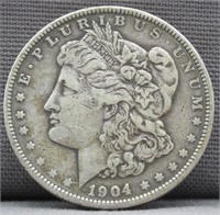 1904 Morgan Silver Dollar.