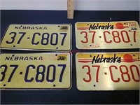 1993 & 1996 Nebraska license plates