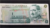 1 Guatemalan quetzal paper currency