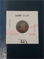 1823 Bust Dime - silver, rare