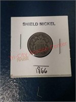 1866 Shield Nickel - Rare