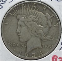 1934-S Peace Silver Dollar.