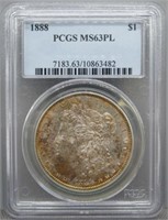 1888 Morgan Silver Dollar - PCGS MS63PL.