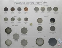 twentieth Century Type Coins Partial Set