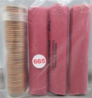 (4) Rolls of Candian Cents. Dates: 1946, 1945,