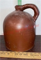 Brown Glazed Primitive Stoneware Jug No Cracks