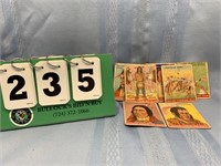 1930’s Goudey  Gum Co. Indian Chewing Gum Cards