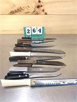 Various Handled Kitchen Knives