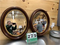 2 Oval Victorian Mirrors