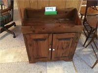 Pine commode cabinet