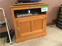 Oak White Clad T.V stand w turn top, 29" base