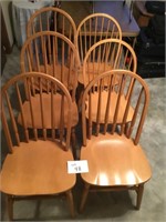 7 bent wood chairs