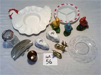 Egg Plate w bird figurines