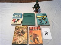 Boy Scout books w wood carving