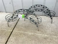 2 wrought iron plant holders