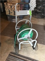 Hose w rubber tire hose reel