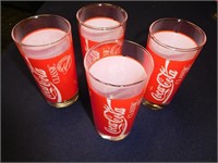 SET OF 5 EACH COCA-COLA MEMORIAL GLASSES