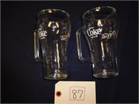 PAIR OF LIBBY (CANADA) HANDLED COCA-COLA GLASSES