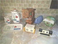 Piggy banks , pitcher set ,calendars Etc