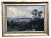 OIL / CANVAS  "VIEW OF MOUNT MARCY"
