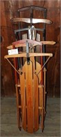 Three Snow Sleds to include, Yankee flyer,