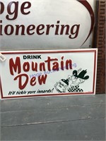 DRINK MOUNTAIN DEW SIGN-APPROX 16"TX32"L