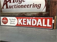 KENDALL MOTOR OIL TIN SIGN-APPROX 11.5"TX27.5"L