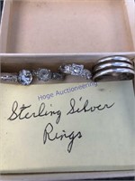 4 STERLING SILVER RINGS