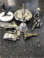 BELL, KEY CHAIN, CLOWN- SOME PEWTER