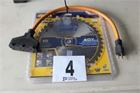 10" 40T Saw Blade & 2' Extension Cord (U230)