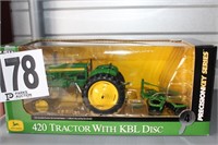 John Deere 420 Tractor with KBL Disc. Precision