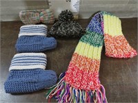 HANDMADE SCARF / TOQUE  / HEAD BAND / SLIPPERS