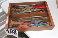(20) Tools in Wooden Box (U233)