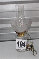 Heavy Old Glass Lamp (Converted) (U233)