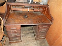 Oak Rolltop desk note: missing the Roll