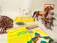 Horses, Fences, Lincoln Log Paper - Bag